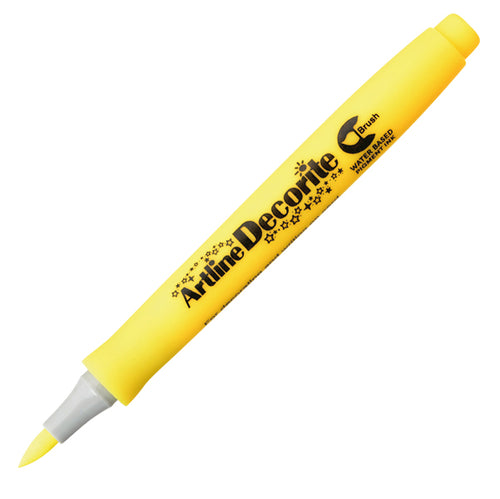 Marcatore Decorite Punta Pennello Giallo Artline