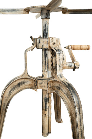 Biscottini Base Tavolo Biscottini Ghisa Anticata 65x65x72/104 Supporto Robusto Peso 49