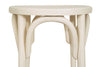 Biscottini Sgabello Thonet in massello di frassino finitura bianca anticata fascino stile