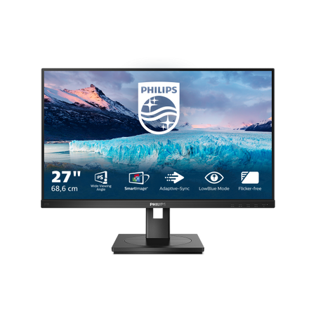 PHILIPS MONITOR 27 LED IPS 16:9 FHD 4MS 250 CDMPIV, PIVOT, VGA/DVI/HDMI/DP, MULTIMEDIALE