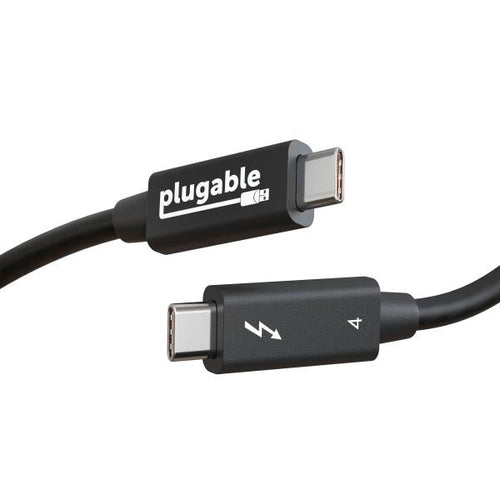 Plugable Technologies TBT4-40G2M Cavo Thunderbolt 2 m 40 Gbit/s Nero (Plugable TBT4 Cable 2M 100W 40Gbps)