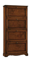 MOBILI 2G -  Scarpiera 4 ante ribalta arte povera legno tinta noce 79X30X170 (281)