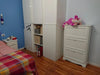 MOBILI 2G -  Scarpiera 3 ante ribalta arte povera legno bianco 79X30X130 (1280)