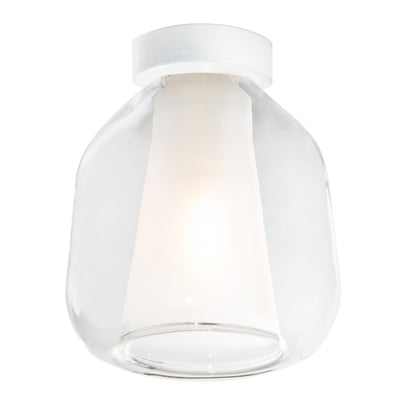 Plafoniera moderna Top Light DOUBLE SKIN 1176BI PL1 BETA TR E27 LED vetro lampada soffitto