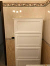 MOBILI 2G -  Scarpiera 4 ante ribalta arte povera legno bianco 79X30X170 (1281)