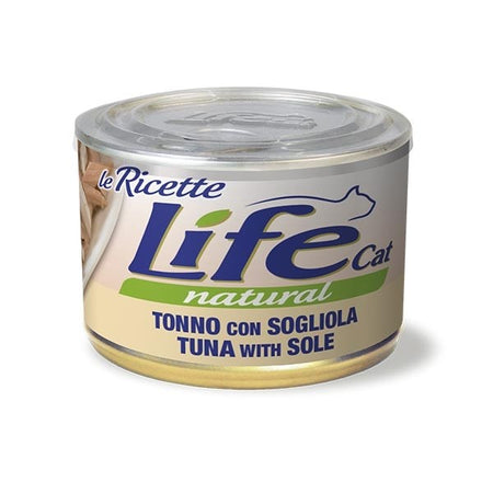 Life Cat Natural Le Ricette Scatoletta Tonno con Sogliola per Gatti 150gr