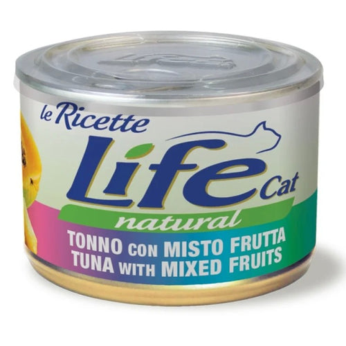 Life Cat Natural Le Ricette Scatoletta Tonno con Misto Frutta per Gatti 150gr