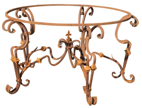 Biscottini Biscottini Base Tavolo Ferro Battuto Forgiato a Mano Robusta Consolle D123 H74