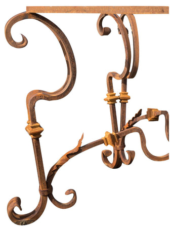 Biscottini Biscottini Base Tavolo Ferro Battuto Forgiato a Mano Robusta Consolle D123 H74