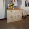 Credenza 2 Ante legno shabby avorio anticato decorato filo oro 105X42X85