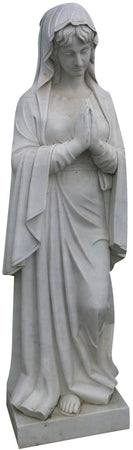 Biscottini Biscottini Statua Madonna di Lourdes marmo 62x45x215 per giardino esterno