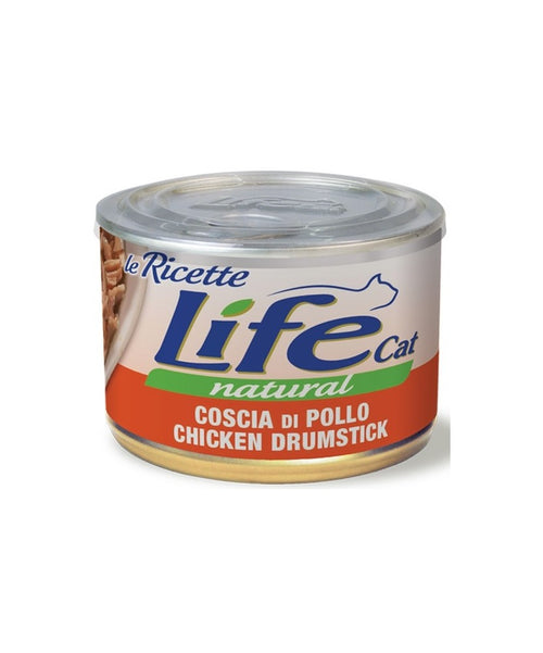 Life Cat Natural Le Ricette Scatoletta Coscia di Pollo per Gatti 150gr