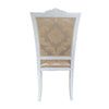 MOBILI 2G - Sedia shabby legno bianco anticato imbottita beige 50x55x102