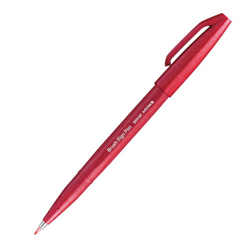 Sign Pen Brush Rosso Pentel