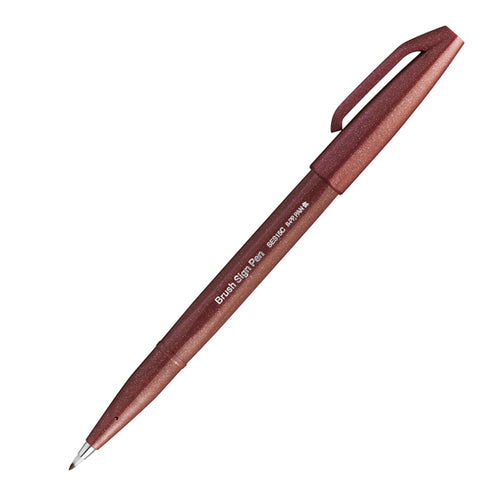 Sign Pen Brush Marrone Pentel