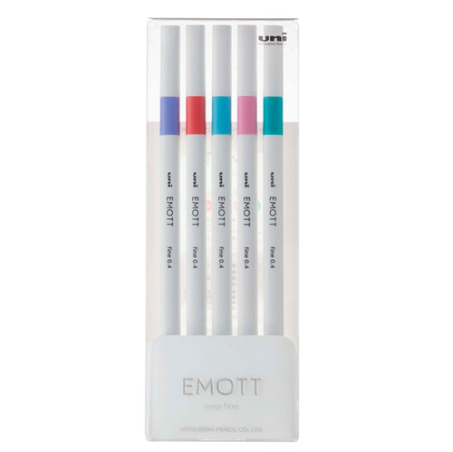 Astuccio 5 Fineliner Emott Tratto 0.4Mm Colori Ass. Candy Pop Uni Mitsubishi