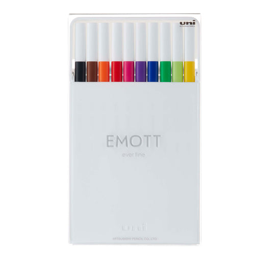 Astuccio 10 Fineliner Emott Tratto 0.4Mm Colori Ass. Standard Uni Mitsubishi