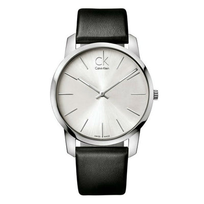 Orologio CALVIN KLEIN uomo City pelle nero / argento
