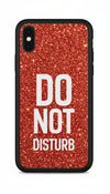cover iphone xr paillette sequins quote - do not disturb