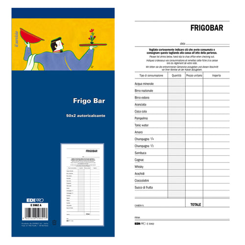Blocco Frigo Bar 22X10Cm 100Fg 2 Copie Autoric. E5962A