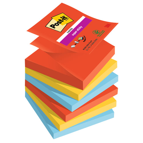 Cf. 6Pz Blocco 90Foglietti Post-It Super Sticky Z-Notes 76X76Mm R330-6Ss-Play