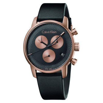 Orologio CALVIN KLEIN uomo City cronografo pelle nero