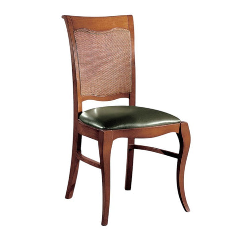 Sedia classica imbottita paglia di vienna legno bassano 50x57x94