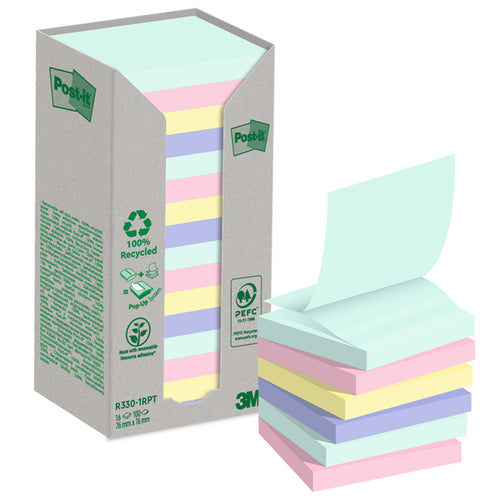 Cf. 16Pz Blocco 100 Fg. Post-ItZ-Notes Green 76X76Mm R330-1Rpt Colori Pastello