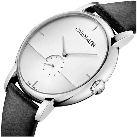 Orologio CK CALVIN KLEIN uomo Established pelle nero / silver
