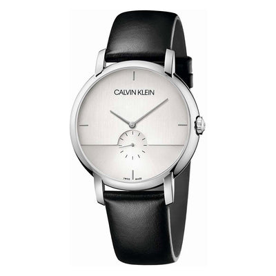 Orologio CK CALVIN KLEIN uomo Established pelle nero / silver
