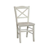 MOBILI 2G - Set 2 sedie shabby legno bianco anticato seduta legno 43x46x89