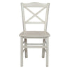 MOBILI 2G - Set 2 sedie shabby legno bianco anticato seduta legno 43x46x89
