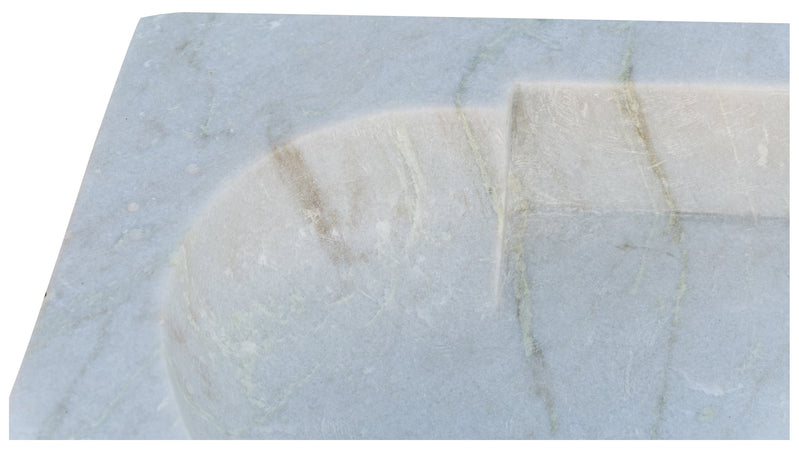 Biscottini Acquaio in marmo bianco L77xPR55xH13 cm Vasca realizzata completamente