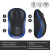 MOUSE WIRELESS M185 BLUE LOGITECH