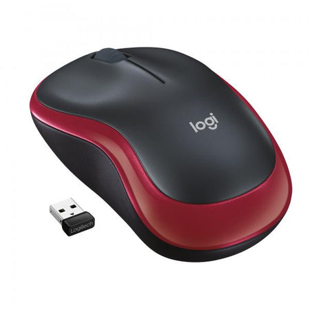 LOGITECH WIRELESS MOUSE M185 OTTICO, USB, COLORE ROSSO