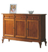 MOBILI 2G - Madia credenza arte povera 3 porte 3 cassetti tinta legno 154x42x102 (1266)