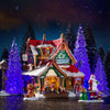 Albero Illuminato In Cristallo, 3 Colori Cambiabili, Grande, per villaggio di Natale