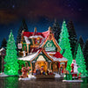 Albero Illuminato In Cristallo, 3 Colori Cambiabili, Grande, per villaggio di Natale