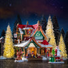 Albero Illuminato In Cristallo, 3 Colori Cambiabili, Grande, per villaggio di Natale