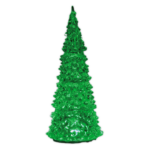 Albero Illuminato In Cristallo, 3 Colori Cambiabili, Grande, per villaggio di Natale
