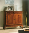 MOBILI 2G - Madia credenza arte povera 2 porte 2 cassetti tinta legno 105x42x102 (1268)