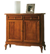 MOBILI 2G - Madia credenza arte povera 2 porte 2 cassetti tinta legno 105x42x102 (1268)