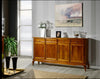 MOBILI 2G - Madia credenza arte povera 4 porte 4 cassetti tinta legno 205x42x102 (1267)