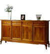 MOBILI 2G - Madia credenza arte povera 4 porte 4 cassetti tinta legno 205x42x102 (1267)
