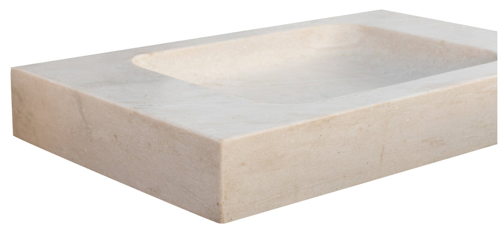 Biscottini Biscottini Acquaio Vasca Marmo Bianco 89x52x13 Lavandino Lavello Fatto a Mano