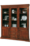 MOBILI 2G - Cristalliera arte povera 3 porte 3 cassetti legno tinta noce 180x40x200 (1221)