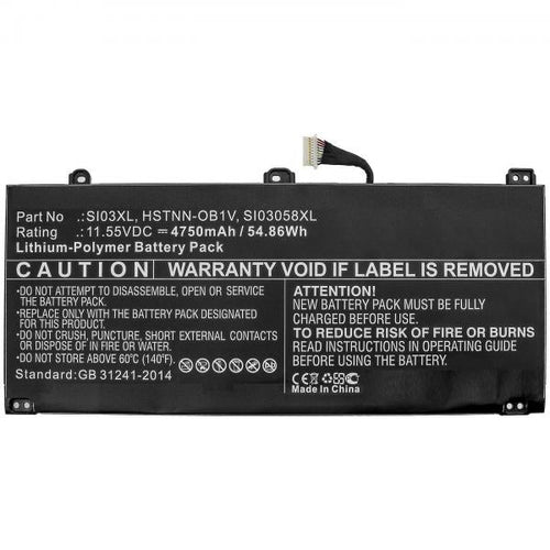 CoreParts MBXHP-BA0273 ricambio per laptop Batteria (Laptop Battery for HP 54.86Wh - Li-Polymer 11.55V 4750mAh for - HP Chromebook 14B 54.86Wh Li-Polymer 11.55V 4750mAh for HP Chromebook 14B - Warran