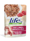Life Cat Natural Bustina Tonno con Manzo e Prosciutto di Pollo per Gatti 70gr