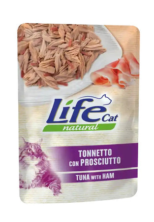 Life Cat Natural Bustina Tonnetto con Prosciutto per Gatti 70gr