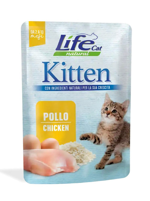 Life Cat Kitten Natural Bustina Pollo per Gatti Cuccioli 70gr